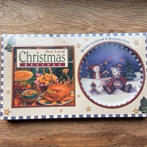 Best Loved Christmas Recipes Cookbook & Plate Set